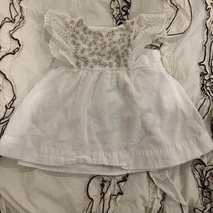 Zara baby girl white dress size 6-9 months